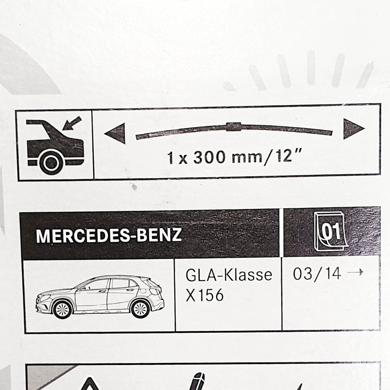 Genuine Mercedes-Benz GLA Rear Wiper Blade X156 models 2014 - 2018