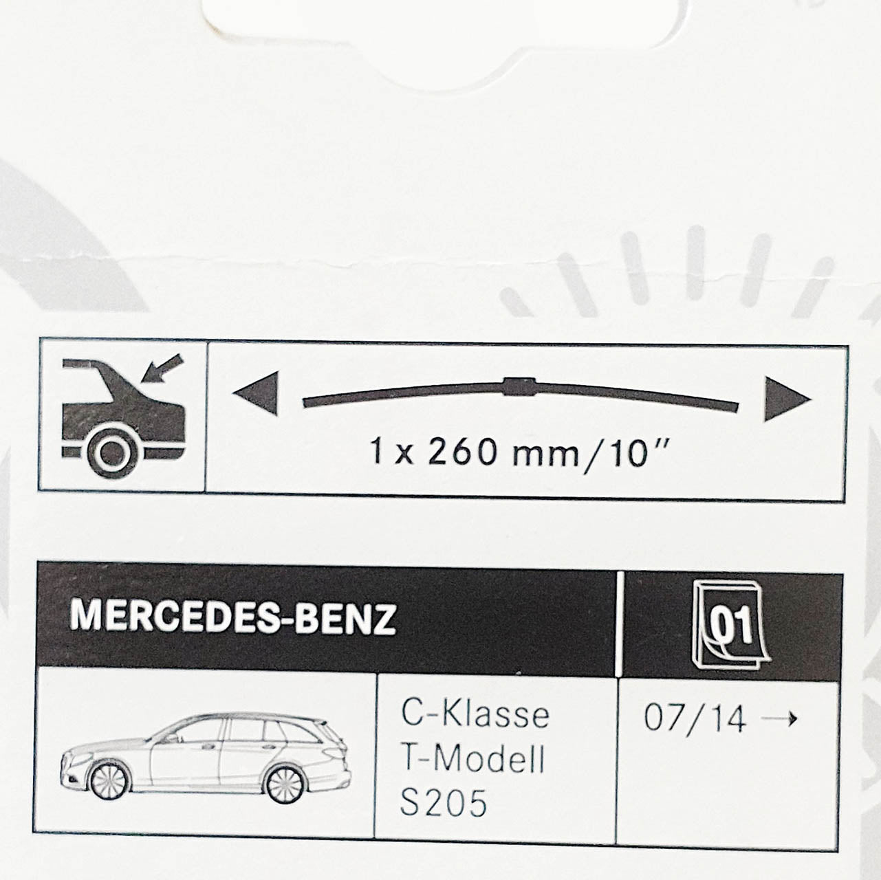 Genuine Mercedes-Benz C Class Rear Wiper Blade 205 models