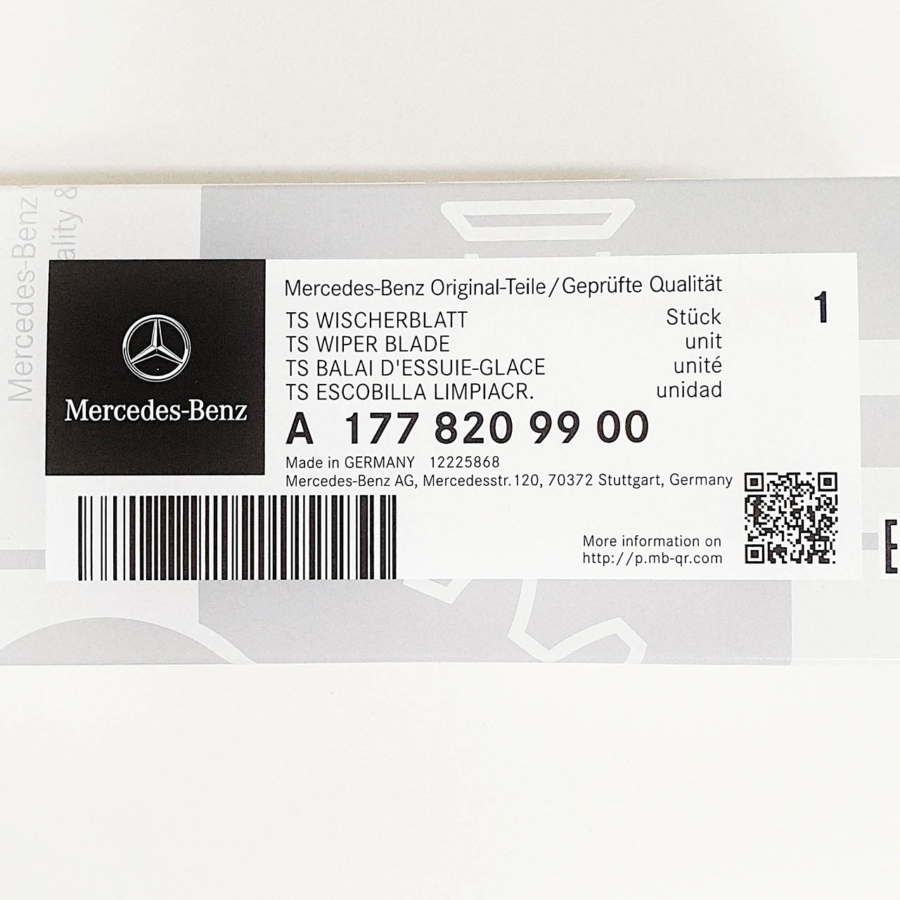 Genuine Mercedes-Benz CLA, A Class Front Wiper Blades