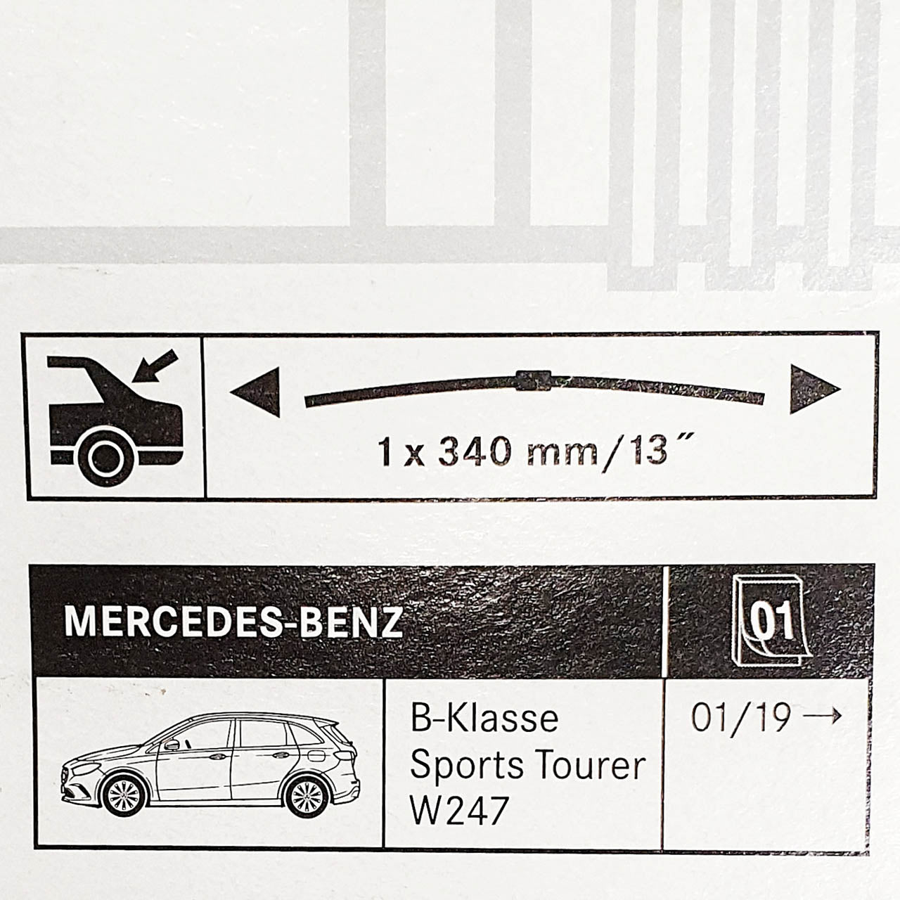 Genuine Mercedes-Benz B Class Rear Wiper Blade 247 models