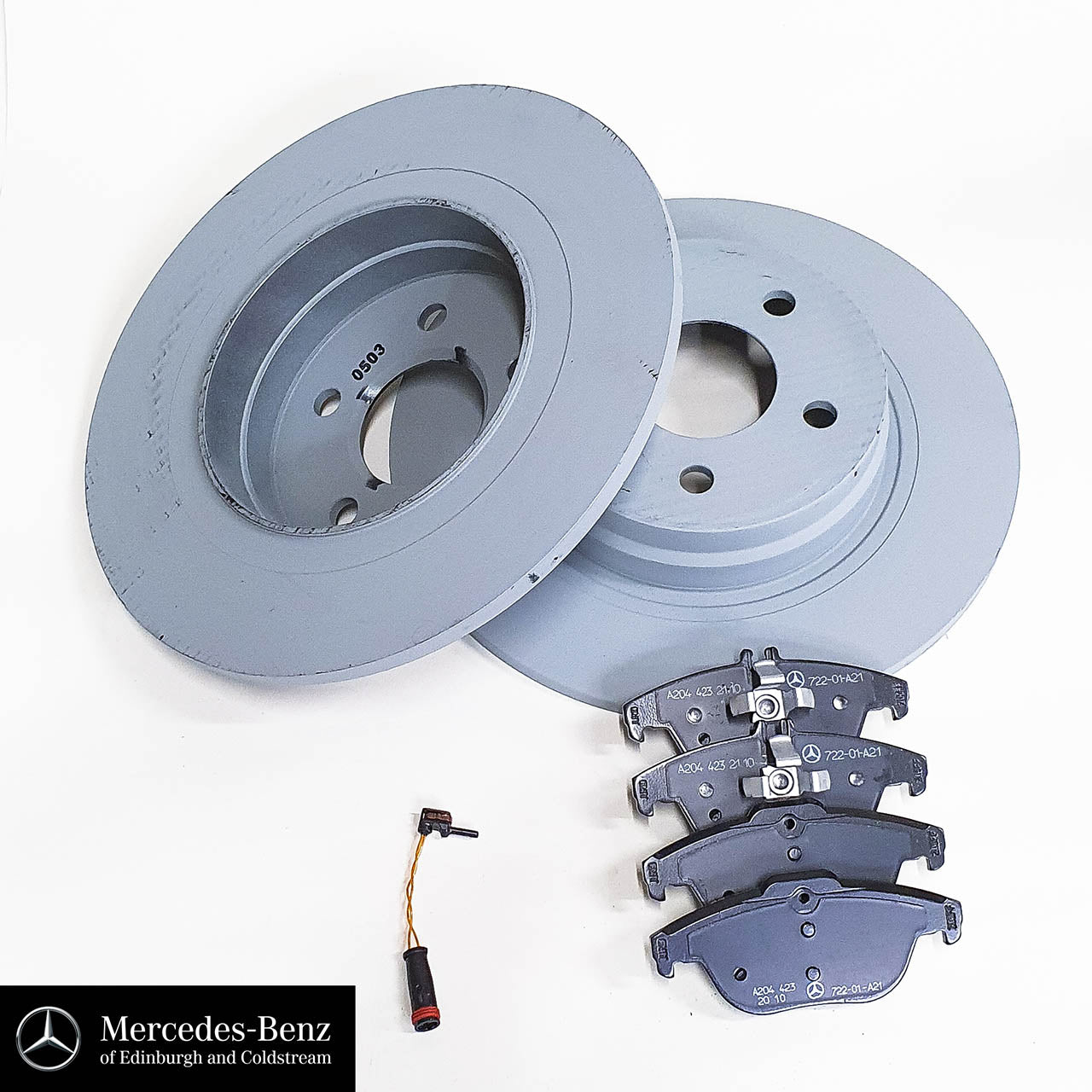 Genuine Mercedes-Benz Brake Pads Discs Set Rear C Class 204