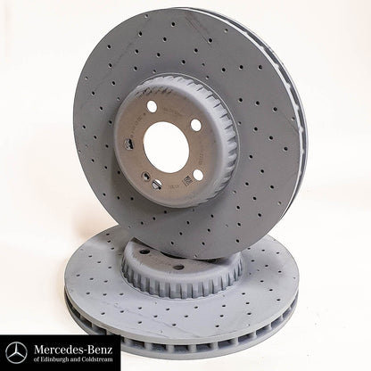 Genuine Mercedes-Benz Compound Front Brake Discs C-Class E-Class With AMG package