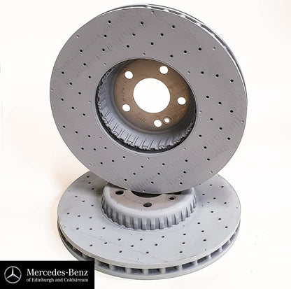 Genuine Mercedes-Benz Compound Front Brake Discs C-Class E-Class With AMG package