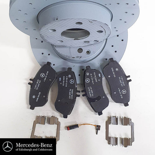 Genuine Mercedes-Benz Front Brake Pads, Discs & Sensor C Class 204 A2044213612