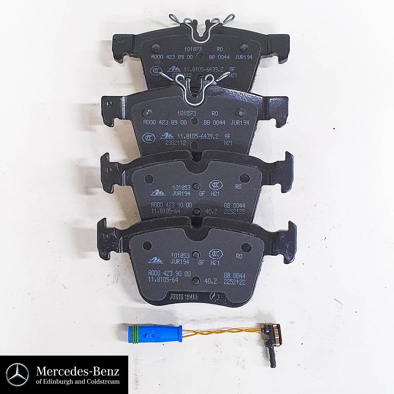 Genuine Mercedes-Benz Rear Brake Pads and sensor for GLC, C Class 205, 206