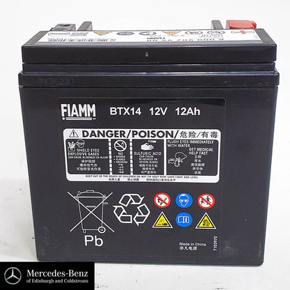 Genuine Mercedes-Benz auxiliary battery, electrical System battery 12V 12AH
