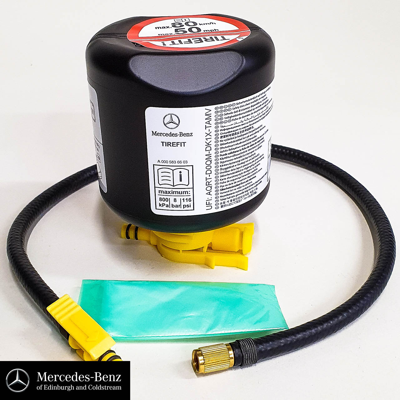 Genuine Mercedes-Benz tyre mobility repair liquid sealant bottle TIREFIT 350ml