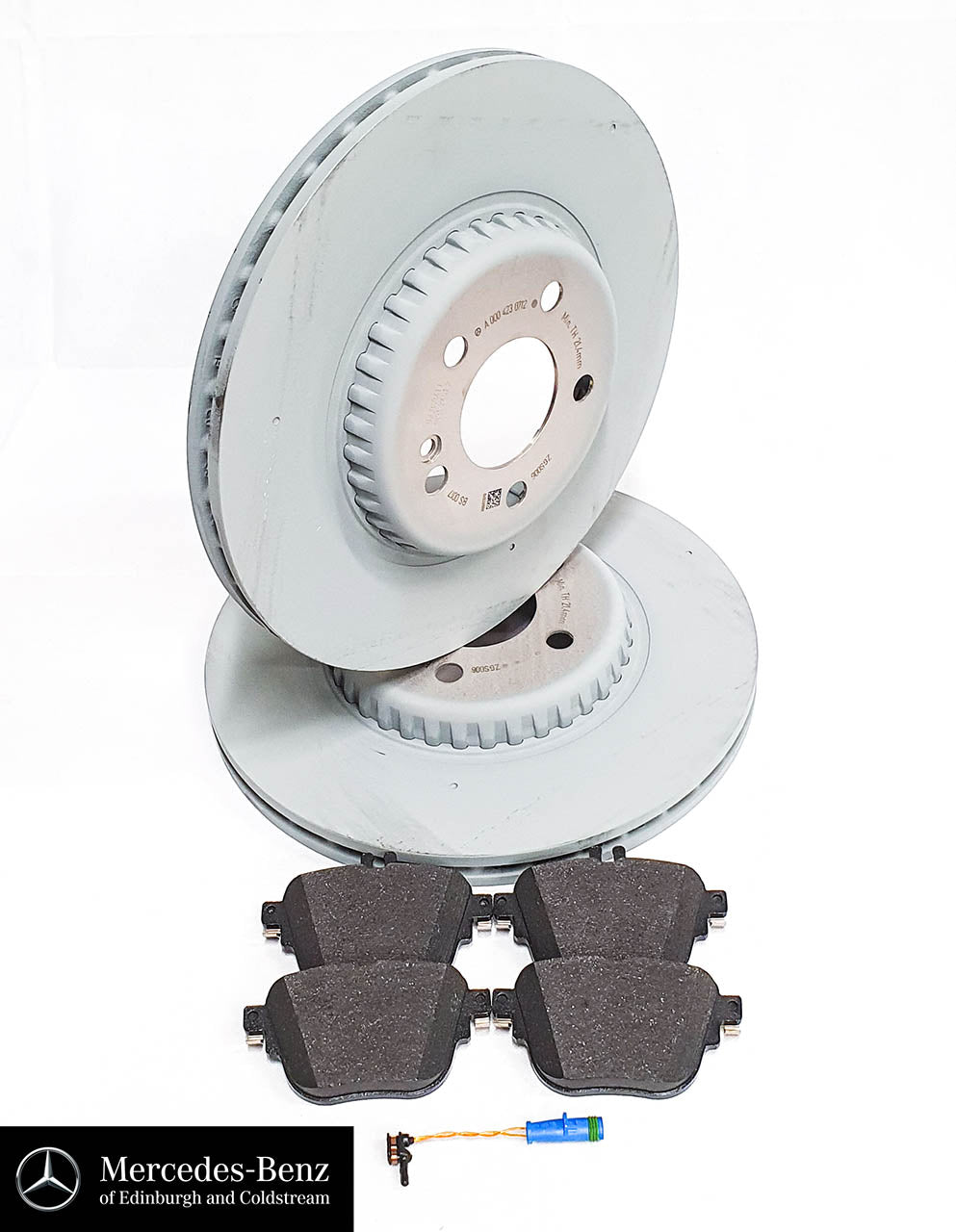 Genuine Mercedes-Benz brake discs, pads & wear sensor REAR C Class E Class AMG Line