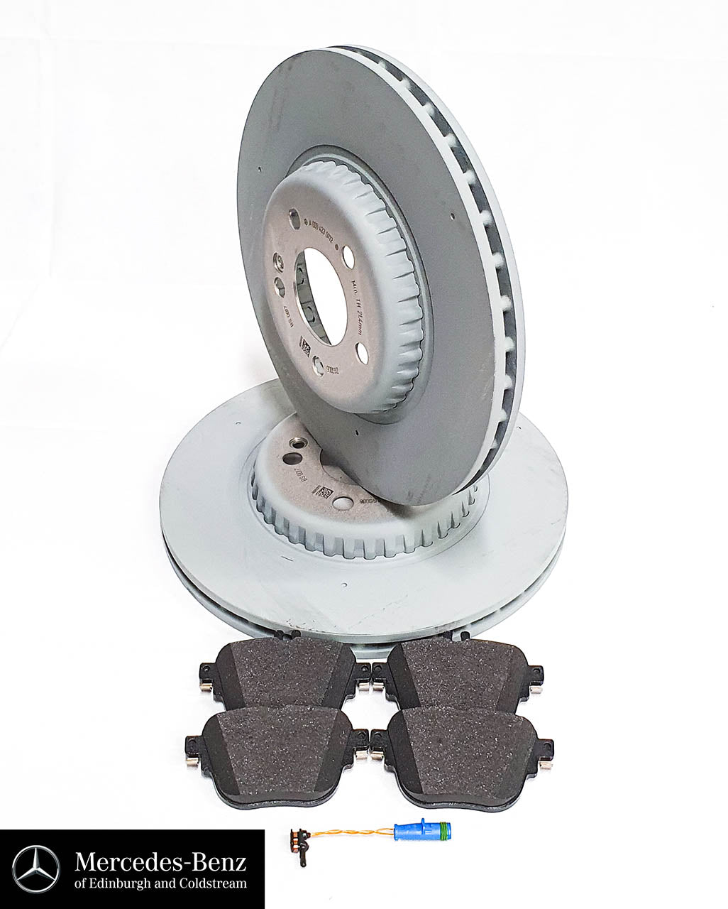 Genuine Mercedes-Benz brake discs, pads & wear sensor REAR C Class E Class AMG Line