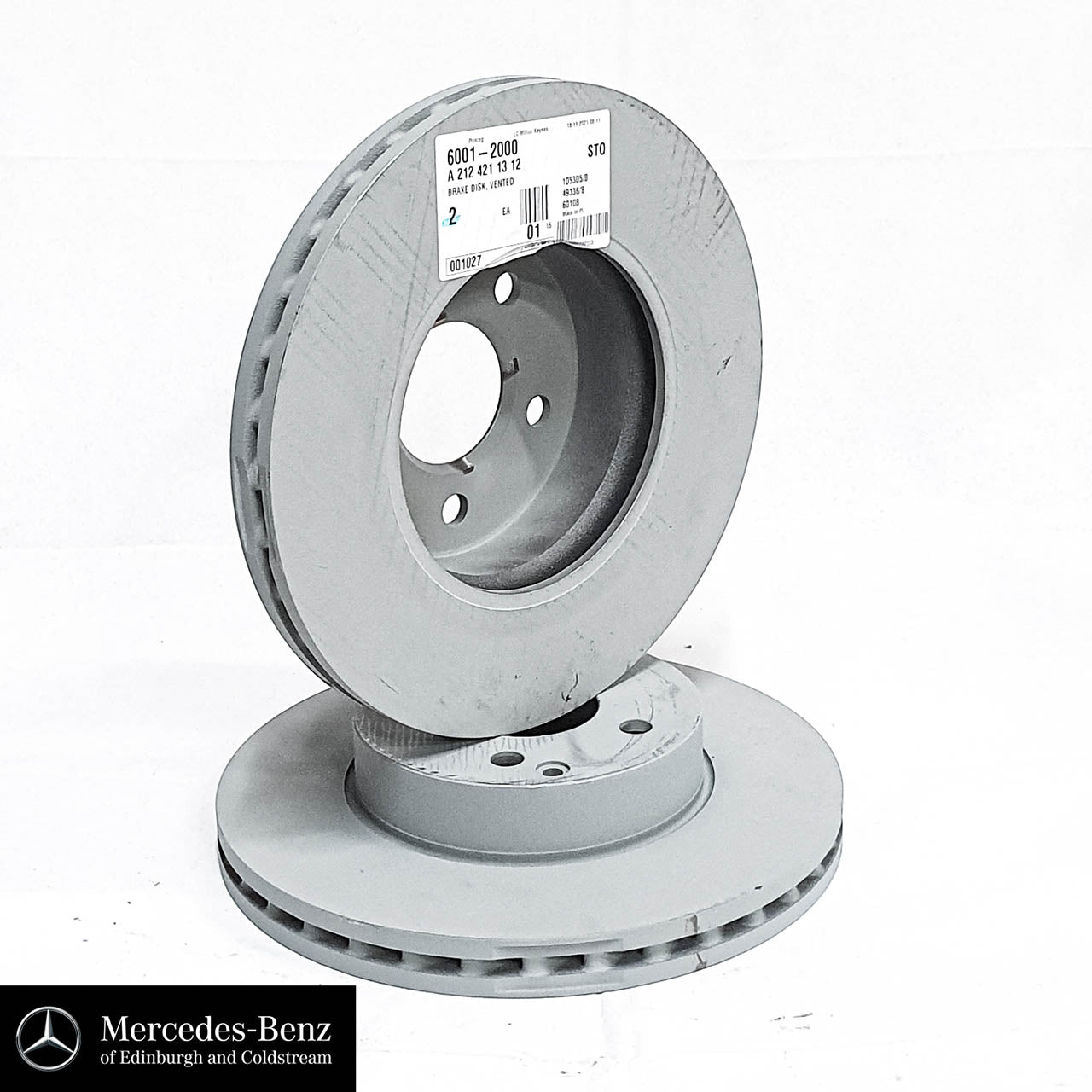 Genuine Mercedes-Benz brake disc set - Front - E Class 212 models