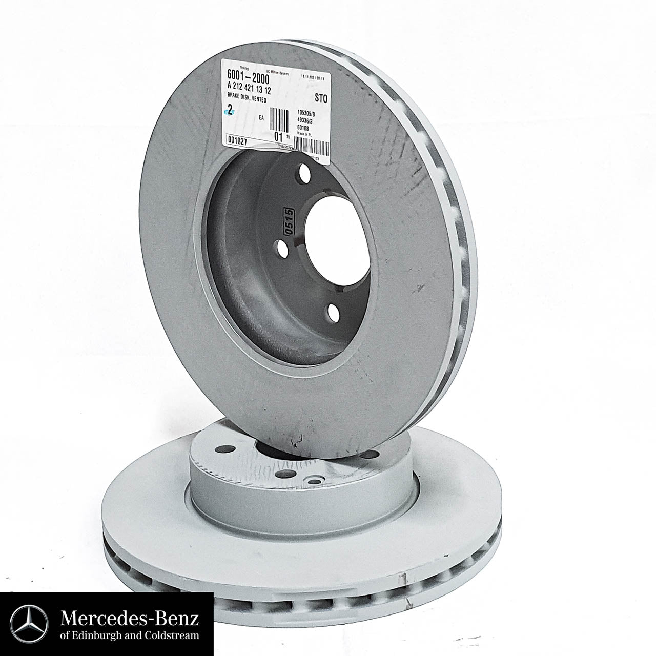 Genuine Mercedes-Benz brake disc set - Front - E Class 212 models