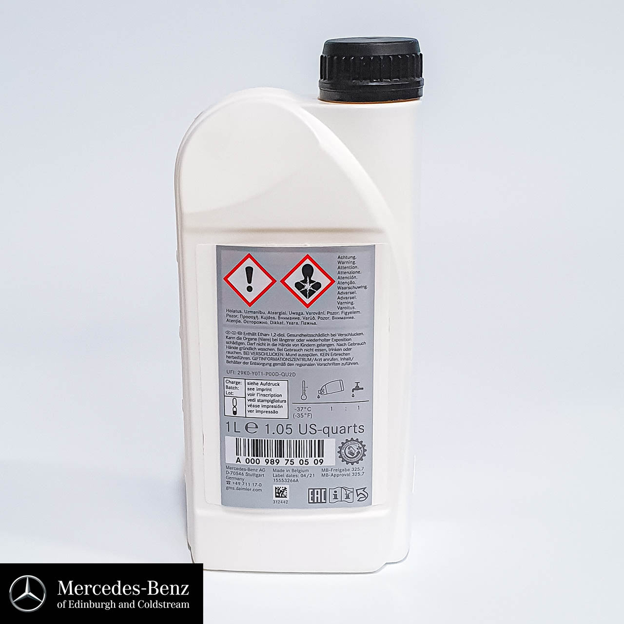 Genuine Mercedes-Benz engine coolant / antifreeze 325.7 YELLOW