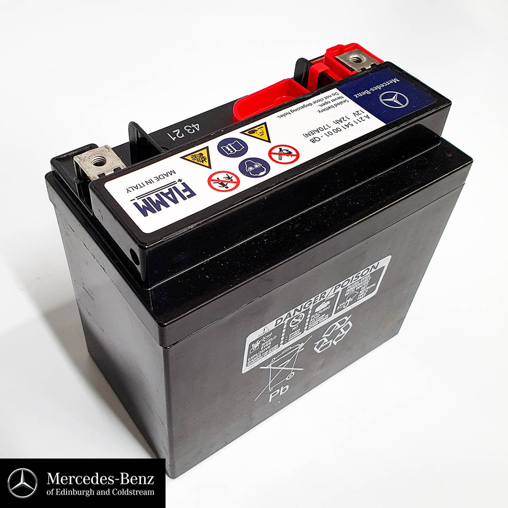 Genuine Mercedes-Benz auxiliary battery, electrical System battery 12V ...