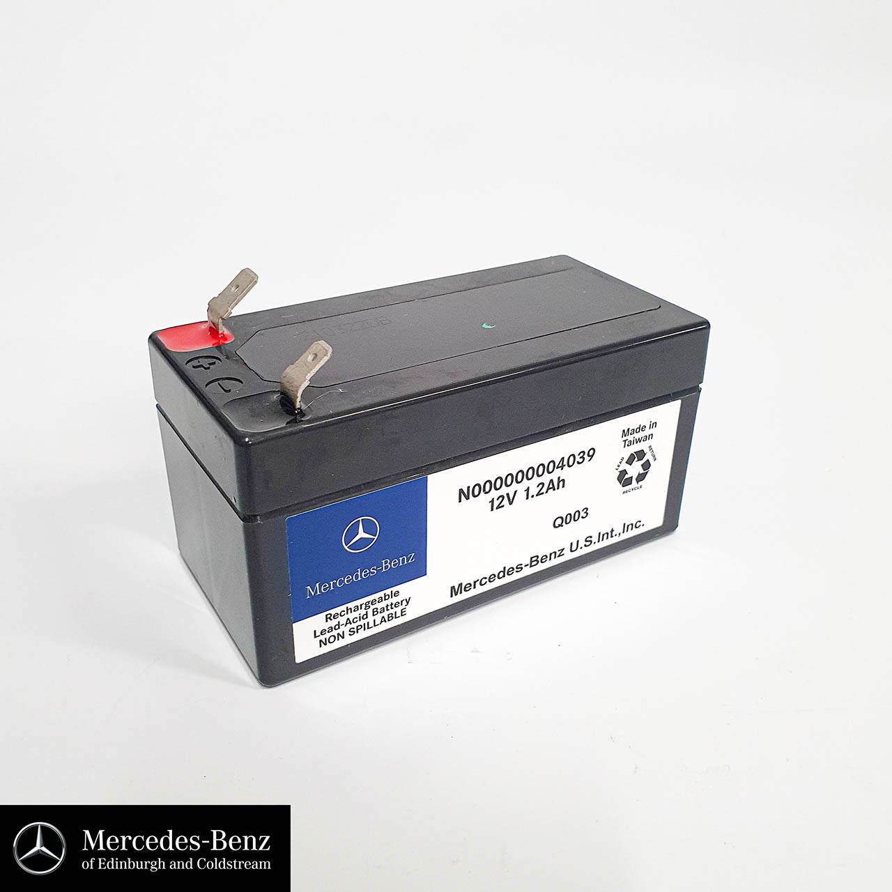 Genuine Mercedes-Benz auxiliary battery, electrical System battery 12V 1.2AH