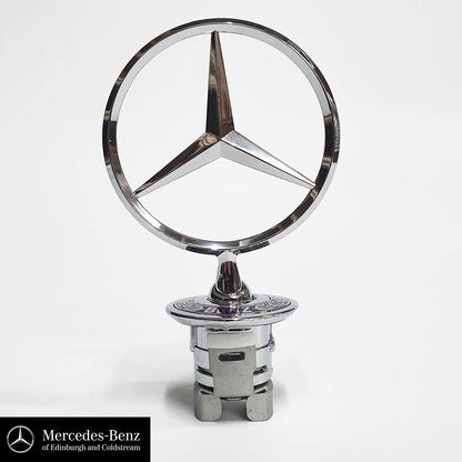 Genuine Mercedes-Benz Raised Bonnet Star - Chrome With Laurel Crest