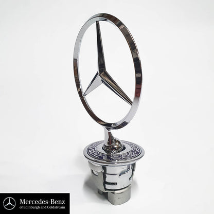 Genuine Mercedes-Benz Raised Bonnet Star - Chrome With Laurel Crest