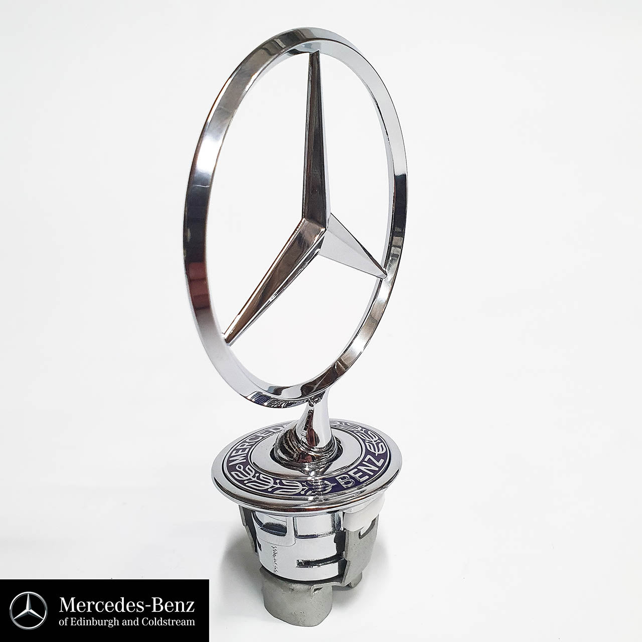 Genuine Mercedes-Benz Raised Bonnet Star - Chrome with laurel crest -