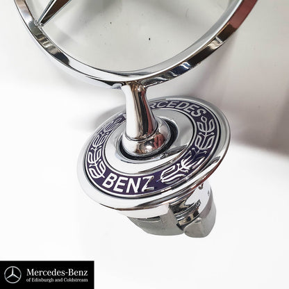 Genuine Mercedes-Benz Raised Bonnet Star - Chrome With Laurel Crest