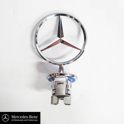 Genuine Mercedes-Benz Raised Bonnet Star - Chrome With Laurel Crest