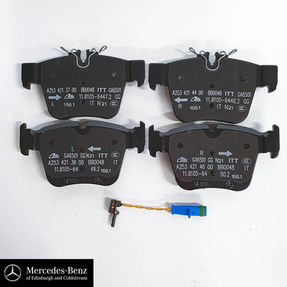 Genuine Mercedes-Benz brake pads & wear sensor - REAR - C Class, GLC