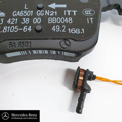 Genuine Mercedes-Benz brake pads & wear sensor - REAR - C Class, GLC