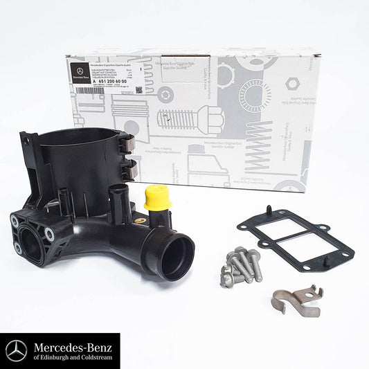 Genuine Mercedes-Benz OM651 diesel Water Outlet Fuel Filter Housing