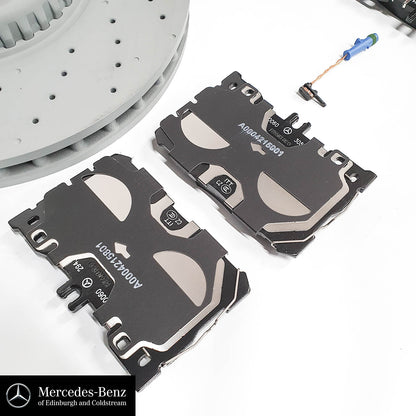 Brake discs, pads and wear sensors front for E Class, GLC 250 d 4MATIC