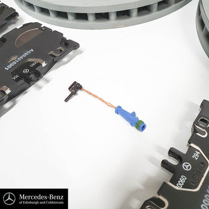 Brake discs, pads and wear sensors front for E Class, GLC 250 d 4MATIC
