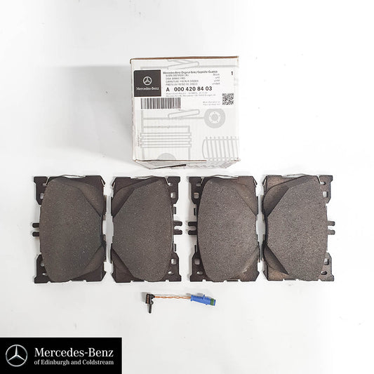 Brake pads and wear sensors front for E Class, GLC 250 d 4MATIC